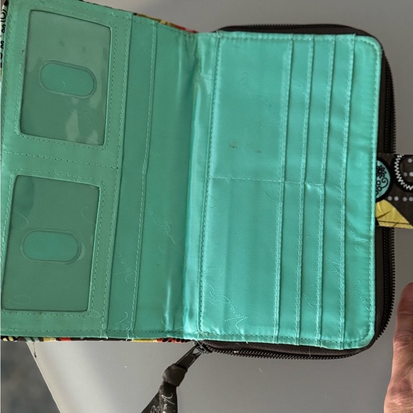 Vera Bradley Green and Red Wallet Quilted Zip-Around - Picture 4 of 4